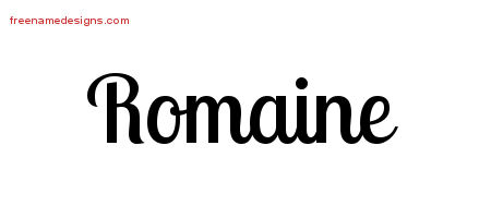 Handwritten Name Tattoo Designs Romaine Free Download