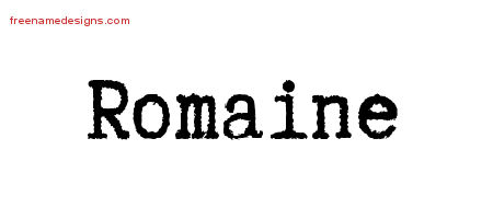 Typewriter Name Tattoo Designs Romaine Free Download