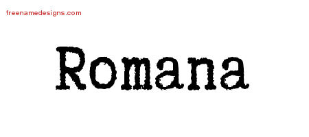 Typewriter Name Tattoo Designs Romana Free Download