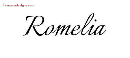 Calligraphic Name Tattoo Designs Romelia Download Free
