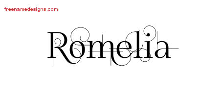 Decorated Name Tattoo Designs Romelia Free