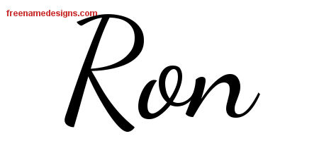 Lively Script Name Tattoo Designs Ron Free Download