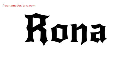Gothic Name Tattoo Designs Rona Free Graphic