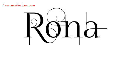 Decorated Name Tattoo Designs Rona Free