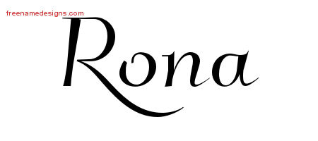 Elegant Name Tattoo Designs Rona Free Graphic