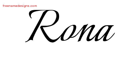 Calligraphic Name Tattoo Designs Rona Download Free
