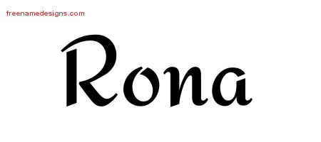 Calligraphic Stylish Name Tattoo Designs Rona Download Free
