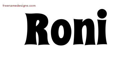 Groovy Name Tattoo Designs Roni Free Lettering