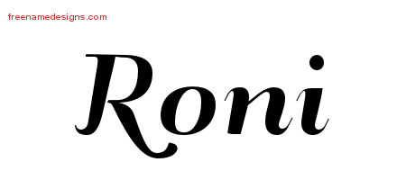 Art Deco Name Tattoo Designs Roni Printable