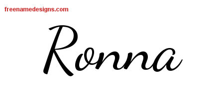 Lively Script Name Tattoo Designs Ronna Free Printout