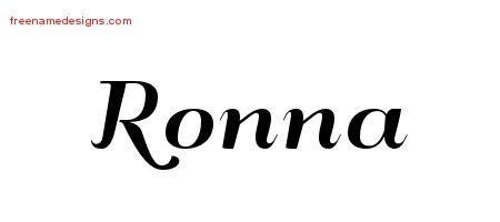 Art Deco Name Tattoo Designs Ronna Printable