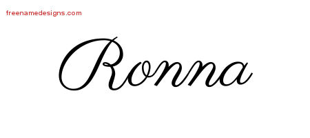 Classic Name Tattoo Designs Ronna Graphic Download