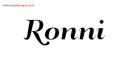 Art Deco Name Tattoo Designs Ronni Printable