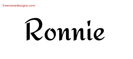 Calligraphic Stylish Name Tattoo Designs Ronnie Download Free