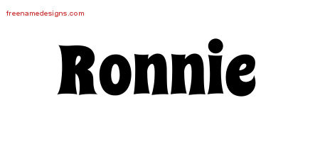 Groovy Name Tattoo Designs Ronnie Free Lettering