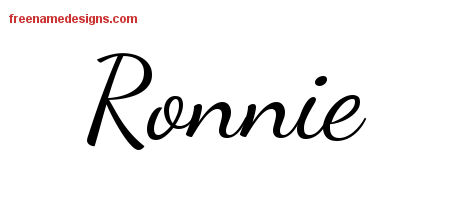 Lively Script Name Tattoo Designs Ronnie Free Printout