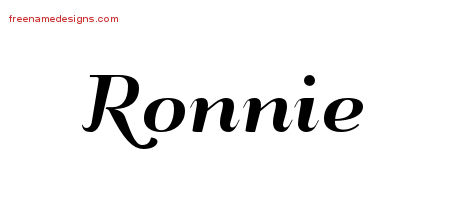 Art Deco Name Tattoo Designs Ronnie Graphic Download