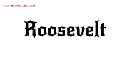 Gothic Name Tattoo Designs Roosevelt Download Free