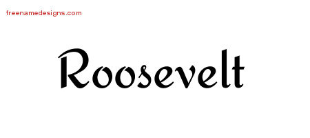 Calligraphic Stylish Name Tattoo Designs Roosevelt Free Graphic