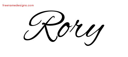 Cursive Name Tattoo Designs Rory Free Graphic