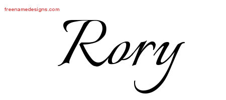 Calligraphic Name Tattoo Designs Rory Free Graphic