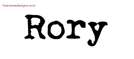 Vintage Writer Name Tattoo Designs Rory Free