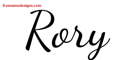Lively Script Name Tattoo Designs Rory Free Printout