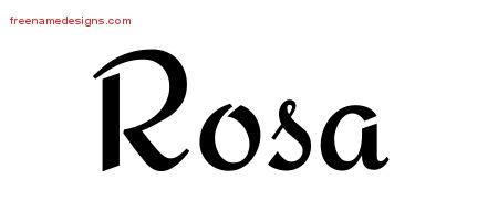 Calligraphic Stylish Name Tattoo Designs Rosa Download Free