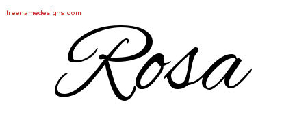 Cursive Name Tattoo Designs Rosa Download Free