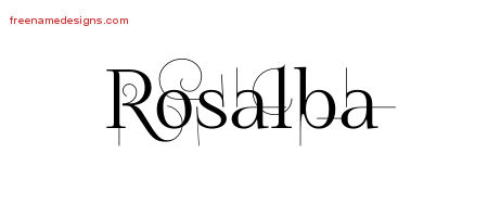 Decorated Name Tattoo Designs Rosalba Free