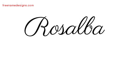 Classic Name Tattoo Designs Rosalba Graphic Download