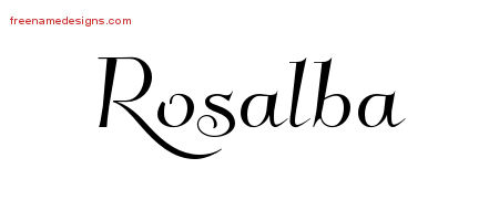 Elegant Name Tattoo Designs Rosalba Free Graphic