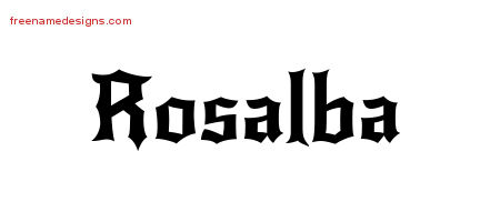 Gothic Name Tattoo Designs Rosalba Free Graphic