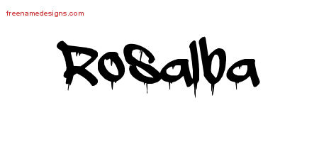 Graffiti Name Tattoo Designs Rosalba Free Lettering