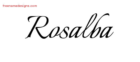 Calligraphic Name Tattoo Designs Rosalba Download Free