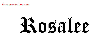 Blackletter Name Tattoo Designs Rosalee Graphic Download