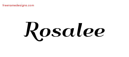 Art Deco Name Tattoo Designs Rosalee Printable