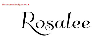 Elegant Name Tattoo Designs Rosalee Free Graphic