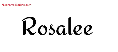 Calligraphic Stylish Name Tattoo Designs Rosalee Download Free