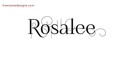 Decorated Name Tattoo Designs Rosalee Free