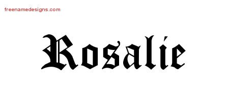 Blackletter Name Tattoo Designs Rosalie Graphic Download