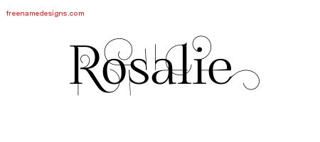 Decorated Name Tattoo Designs Rosalie Free