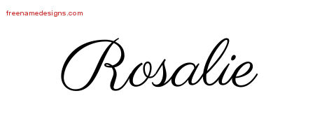 Classic Name Tattoo Designs Rosalie Graphic Download