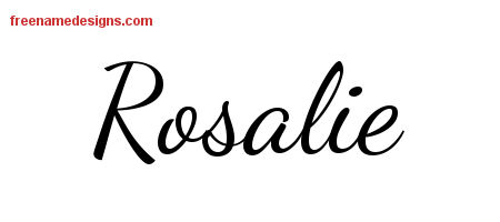 Lively Script Name Tattoo Designs Rosalie Free Printout