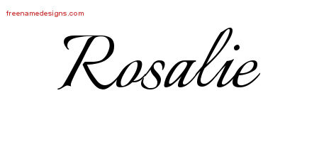 Calligraphic Name Tattoo Designs Rosalie Download Free