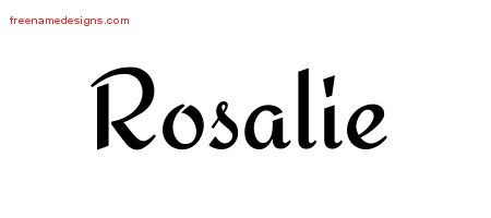 Calligraphic Stylish Name Tattoo Designs Rosalie Download Free