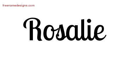Handwritten Name Tattoo Designs Rosalie Free Download