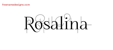 Decorated Name Tattoo Designs Rosalina Free