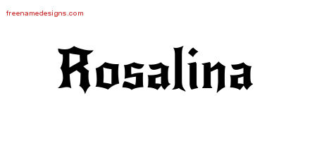Gothic Name Tattoo Designs Rosalina Free Graphic