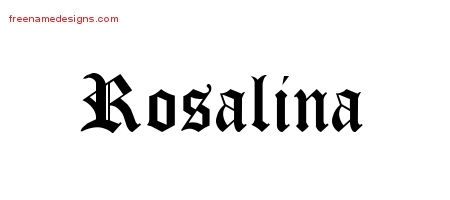 Blackletter Name Tattoo Designs Rosalina Graphic Download